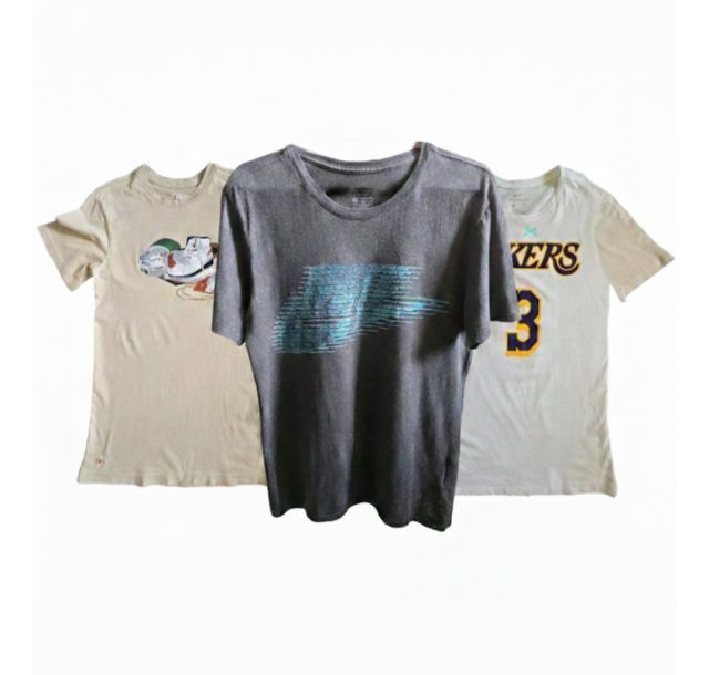 ขาว แขนสั้น เสื้อทีเชิ้ต อื่นๆ ‼️👕🏀เสื้อยืด1) Nike NBA LA Lakers (Anthony Davis3),👕2)สี Charcoal Nike แท้ 💯‼️👕3) สีเบจ ตัวละ 100 สภาพดี