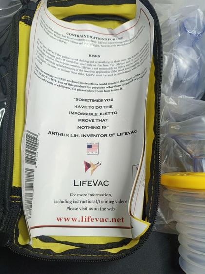 LifeVac อุปกรณ์ช่วยชีวิตกรณีสำลัก อาหารติดคอ สำหรับเด็กและผู้ใหญ่ (ชุดพกพา) รูปที่ 3