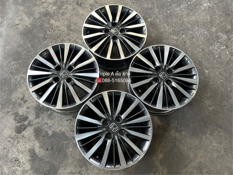✨ล้อแม็ก✨Honda City ขอบ 15 เทาหน้าเงา💖สภาพสวย💖 รูปที่ 6
