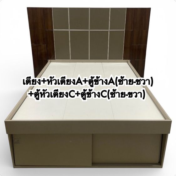 Index ชุดเตียงนอน 5 ฟุต(ได้ทั้งชุดรวมตู้หัวเตียง 12 ตู้) เตียงอินเด็กซ์ เตียงสูง หรูหรา ไม่ปวดหลัง รูปที่ 4