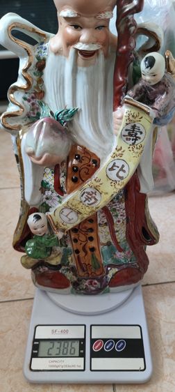 ฮก ลก ซิ่ว ขนาด16นิ้ว เซเรมิกเก่าเก็บกว่า30ปี สภาพสวยงาม ไม่เคยนำออกมาใช้ รูปที่ 13