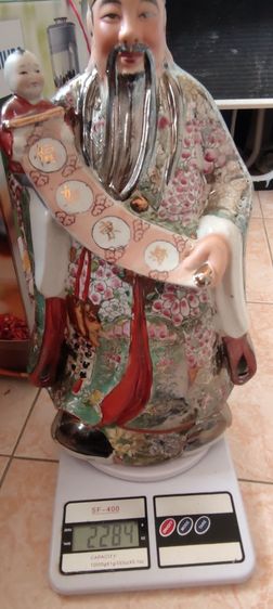 ฮก ลก ซิ่ว ขนาด16นิ้ว เซเรมิกเก่าเก็บกว่า30ปี สภาพสวยงาม ไม่เคยนำออกมาใช้ รูปที่ 11