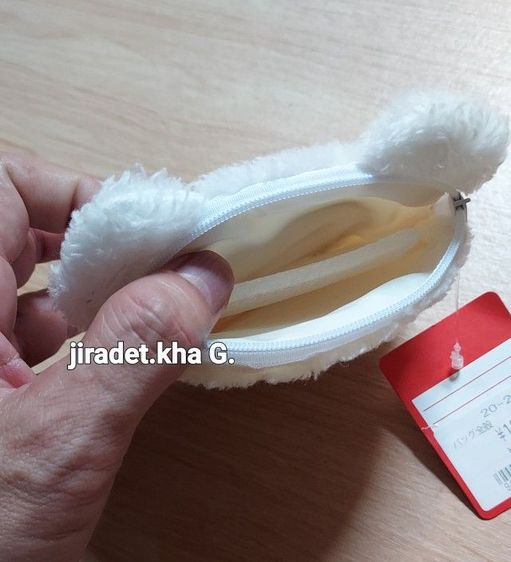 กระเป๋าใส่เหรัยญ ปุกปุย ลายหน้าแมว ขนาดเพียง 12.5×11 cm. สินค้าคัดมาจากคลังสินค้าญี่ปุ่น รูปที่ 3