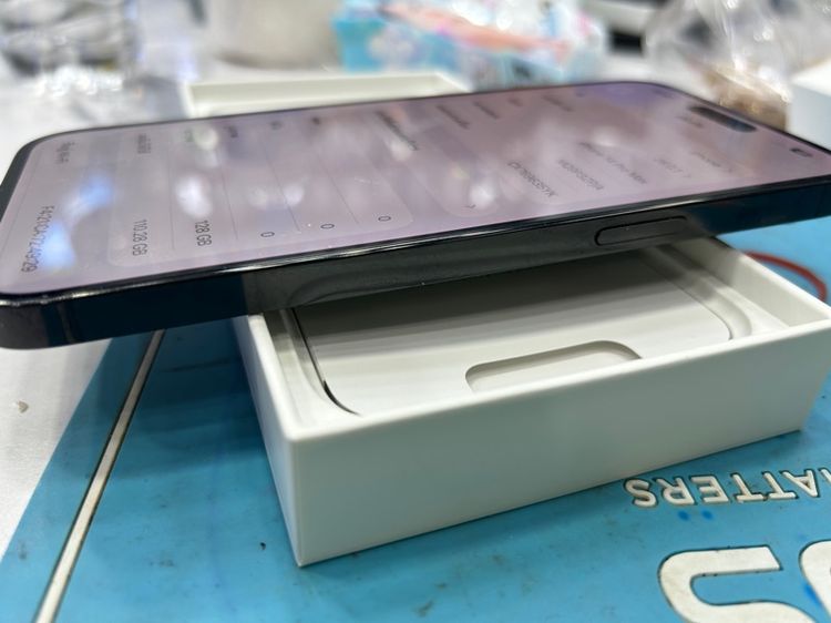 ขาย iPhone 14promax 128g battery 97 เปลี่ยนแท้ ศูนย์ ไม่มีตำหนิสีดำ มีกล่อง ราคา 19500 บาท ใช้งานปกติ นัดรับกทม  รูปที่ 4