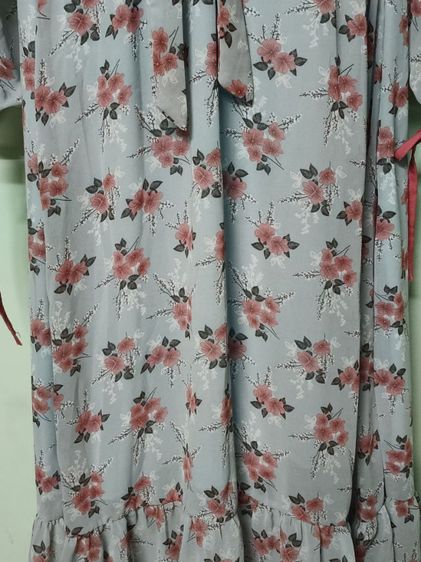 เดรสลายดอกไม้สีฟ้า รูปที่ 4