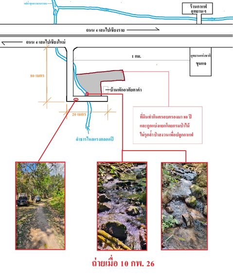 ขายสวนกาแฟติดลำธาร(3ไร่) ใกล้อุทยาแห่งชาติขุนแจ รับประกันลำธารไหลตลอดปี ถือเป็นแปลงสวยสุดท้าย ห่างถนน 4 เลนแค่ 80 เมตร รูปที่ 4