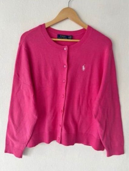 Polo Ralph Lauren คาร์ดิแกน สีชมพู สวยมากก Size XXL