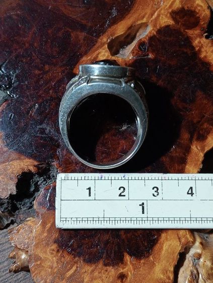 แหวนเนื้อเงินแท้หัวโกเมนแท้แกะ ร .5 เก่าโบราณงานมือแฮนด์เมดสภาพเยี่ยม รูปที่ 10