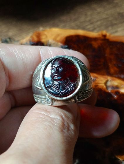 แหวนเนื้อเงินแท้หัวโกเมนแท้แกะ ร .5 เก่าโบราณงานมือแฮนด์เมดสภาพเยี่ยม รูปที่ 15