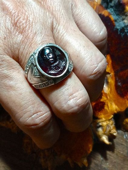 แหวนเนื้อเงินแท้หัวโกเมนแท้แกะ ร .5 เก่าโบราณงานมือแฮนด์เมดสภาพเยี่ยม รูปที่ 16