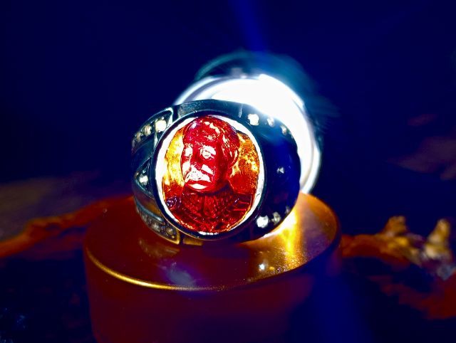 แหวนเนื้อเงินแท้หัวโกเมนแท้แกะ ร .5 เก่าโบราณงานมือแฮนด์เมดสภาพเยี่ยม รูปที่ 9