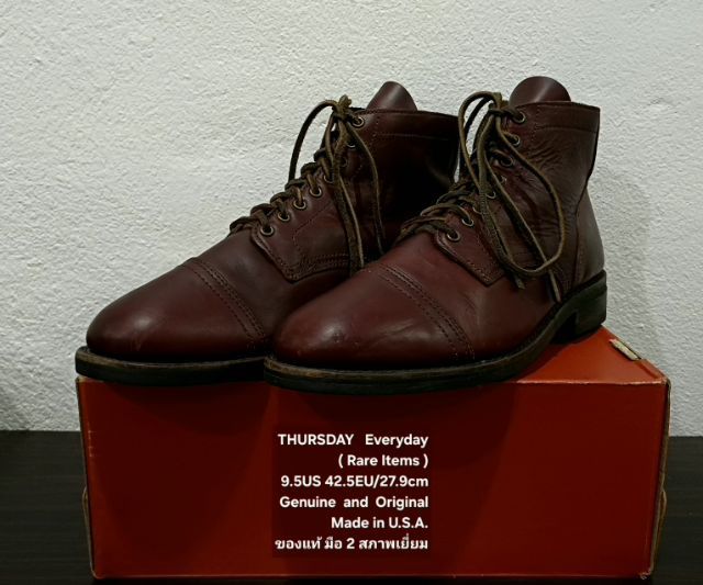 THURSDAY Everyday Boots, Men's 9.5US 42.5EU(27.9cm) Original ของแท้ มือ 2 สภาพเยี่ยม, รองเท้า THURSDAY หนังแท้ พื้นเต็ม สวยมาก (Rare Items) รูปที่ 5