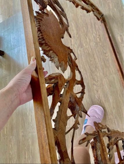 กรอบไม้สลักไม้สัก รูปที่ 5