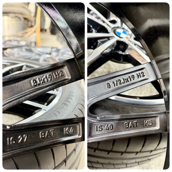 ล้อแม็ก BMW ขอบ 19” 5 รู 112 สภาพสวยถอดเก็บ หน้ากว้าง 8” ET 27  หลัง 8.5” ET 40 ยาง GOODYEAR หน้า 225-40R19 ปี 20 หลัง 255-35R19 ปี 20 รูปที่ 10