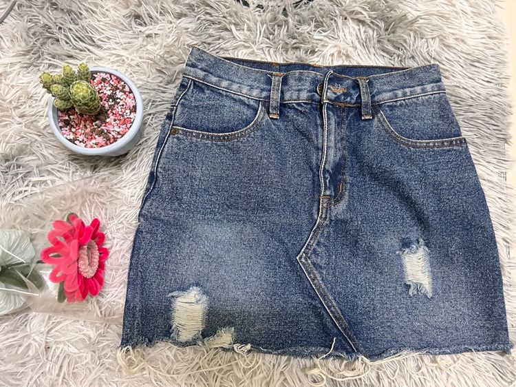 แขนสั้น อื่นๆ S อื่นๆ กระโปรงยีนส์