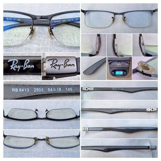 แว่นตา RAY–BAN ITALY เลนส์บลูโพรเทค มัลติโค้ท ค่าสายตายาว 225...Authentic RAY–BAN handcrafted in Milan, Italy รูปที่ 5
