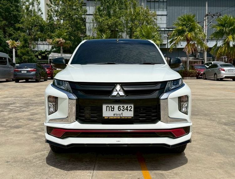 Mitsubishi Triton 2023 All New Double Cab 2.5 GLX Ralliart Pickup ดีเซล ไม่ติดแก๊ส เกียร์ธรรมดา ขาว รูปที่ 2