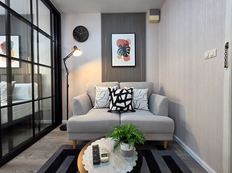 ตกแต่งครบ ขาย Plum Condo ลาดพร้าว101➡️ลุคแมนๆๆ มาคุยกัน✔️➿ ⏫ห้องมุม ✔️หัวเตียงไม่ติดใคร รูปที่ 3