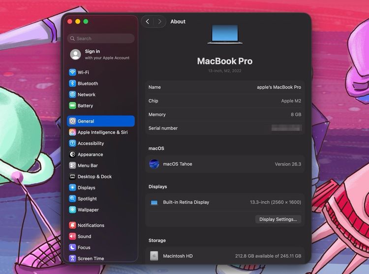 MacBook Pro 13-inch M2 2022 Ram8GB SSD256GB SpaceGray รูปที่ 13