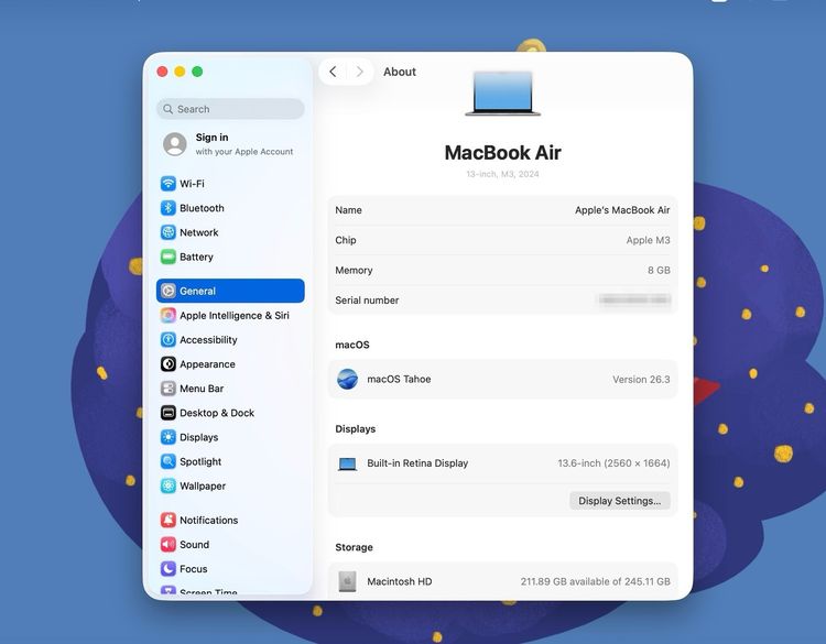 MacBook Air 13.6-inch M3 2024 Ram8GB SSD256GB SpaceGray รูปที่ 12