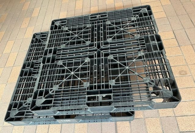 พาเลทพลาสติก สีดำ  มือสองสภาพดีมาก ใหม่เอี่ยม ขนาด 110 x 110 ซม. สูง 10 ซม. ราคาถูก รูปที่ 6