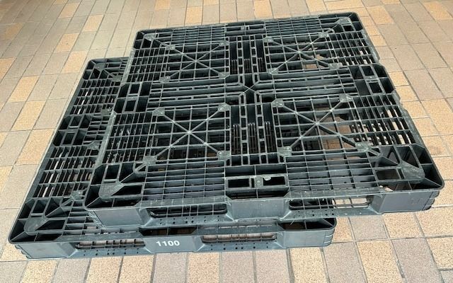 พาเลทพลาสติก สีดำ  มือสองสภาพดีมาก ใหม่เอี่ยม ขนาด 110 x 110 ซม. สูง 10 ซม. ราคาถูก รูปที่ 4