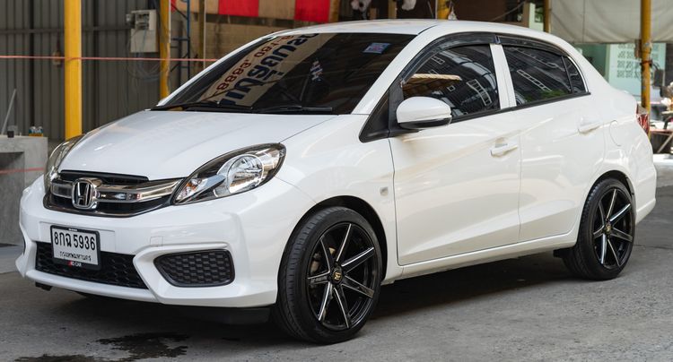 Honda Brio 2019 1.2 Amaze V Sedan เบนซิน ไม่ติดแก๊ส เกียร์อัตโนมัติ ขาว รูปที่ 2