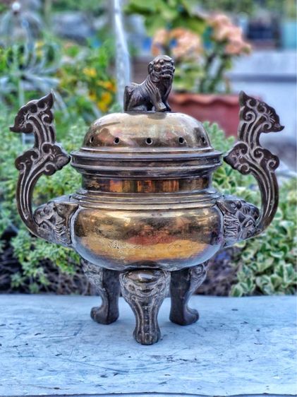 โถกำยานทองเหลืองเก่า รูปที่ 9