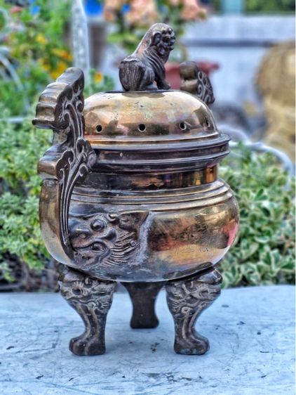 โถกำยานทองเหลืองเก่า รูปที่ 4