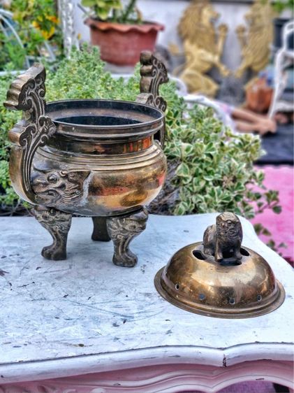 โถกำยานทองเหลืองเก่า รูปที่ 6