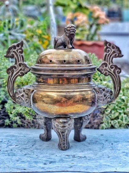 โถกำยานทองเหลืองเก่า รูปที่ 10