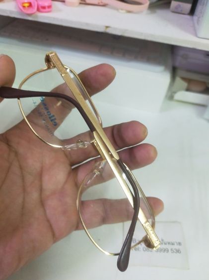 แว่นตา TITAN elloses italy TAVIN ขนาด 56 14-145 สภาพของใหม่ เอาไปใส่เลนส์ ใหม่ได้เลยครับ รูปที่ 3
