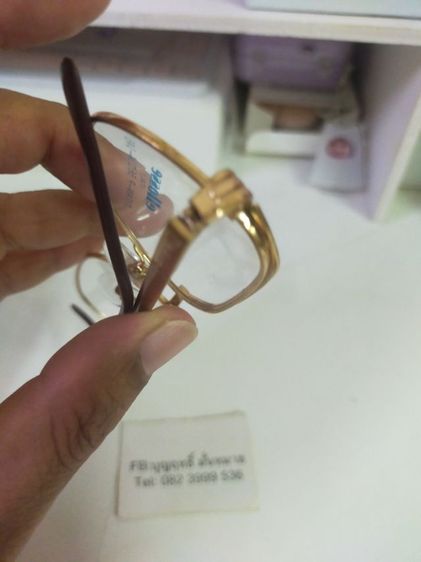 แว่นตา TITAN elloses italy TAVIN ขนาด 56 14-145 สภาพของใหม่ เอาไปใส่เลนส์ ใหม่ได้เลยครับ รูปที่ 8