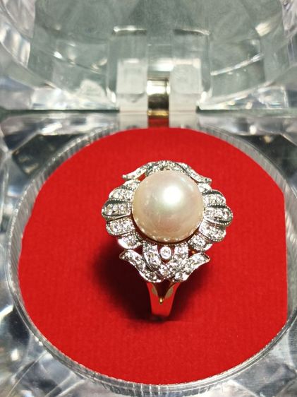 ชุด แหวนต่างหูมุก ประดับเพชรแท้ ตัวเรือนทอง 18k สวยมากๆ รูปที่ 14