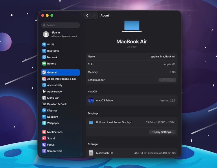 MacBook Air 13.6-inch M2 2022 Ram8GB SSD512GB Silver รูปที่ 12