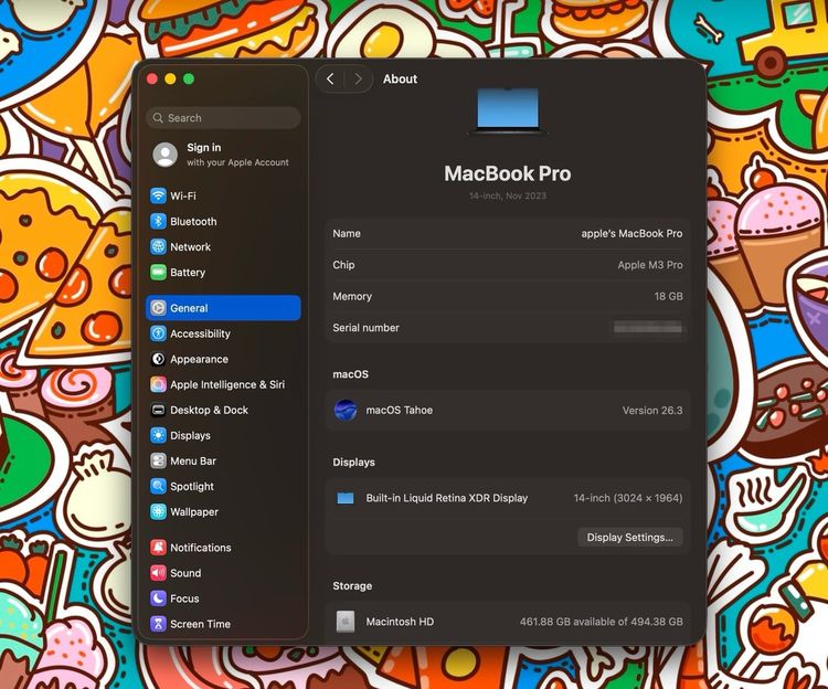 MacBook Pro 14-inch M3Pro 2023 Ram18GB SSD512GB SpaceBlack รูปที่ 12