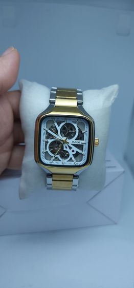 RADO Skeleton Automatic หน้าปัดโชว์เครื่อง ตัวเรือนเหลี่ยม สีทูโทนทอง-เงิน รูปที่ 2