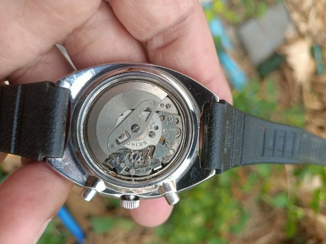 SEIKO Pepsi 6139-6030 AUTO CHRONOGRAPH JAPAN 1970's หน้าเดิม จับเวลาวงเดียว ตัวเก่าตึง  ตึง เครื่องสวย เดิน
ปรกติ สายยางแท้ดำน้ำ รูปที่ 12