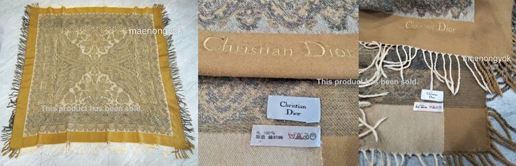 ผ้าคลุมไหล่แบรนด์เนม เนื้อ wool  รูปที่ 5