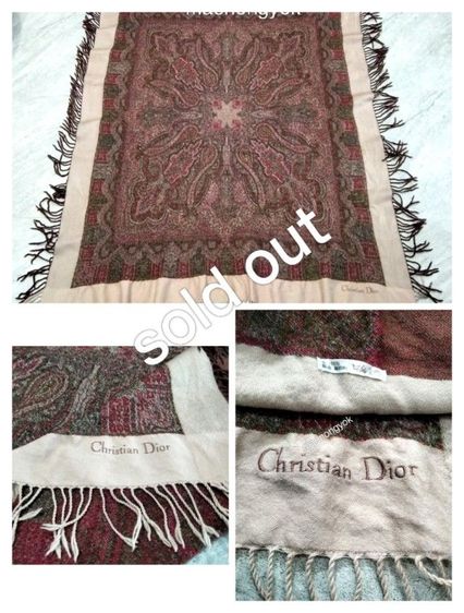 ผ้าคลุมไหล่แบรนด์เนม เนื้อ wool  รูปที่ 3