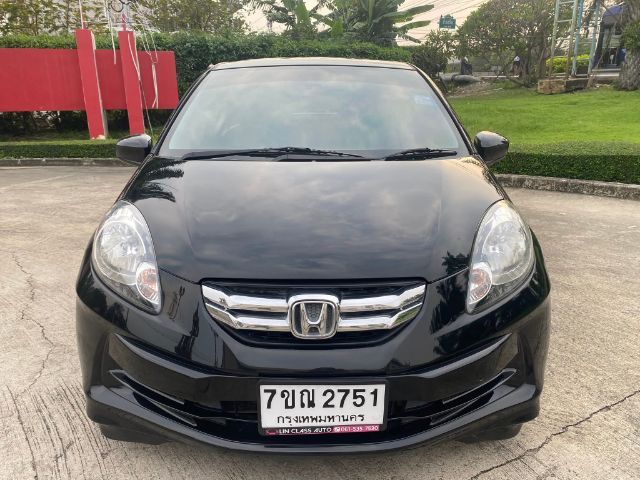 Honda Brio 2014 1.2 Amaze V Sedan เบนซิน ไม่ติดแก๊ส เกียร์อัตโนมัติ ดำ รูปที่ 2