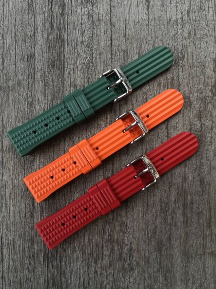 สายนาฬิกา Waffle ซิลิคอน  ขนาด 20mm และ 22mm มีโลโก้ สำหรับsekioและทั่วไป รูปที่ 2