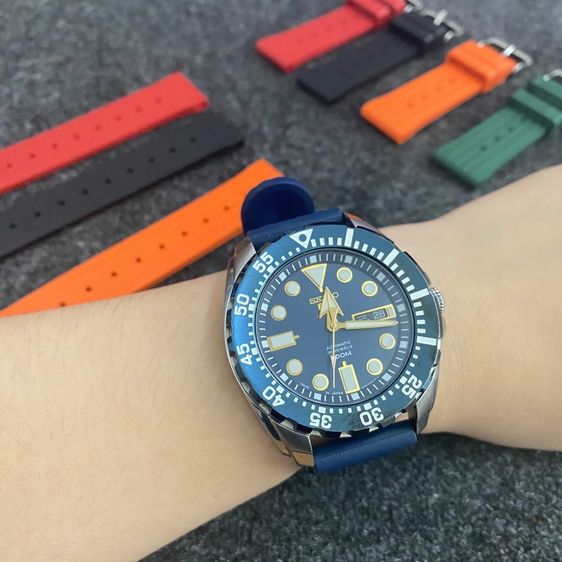 สายนาฬิกา Waffle ซิลิคอน  ขนาด 20mm และ 22mm มีโลโก้ สำหรับsekioและทั่วไป รูปที่ 4