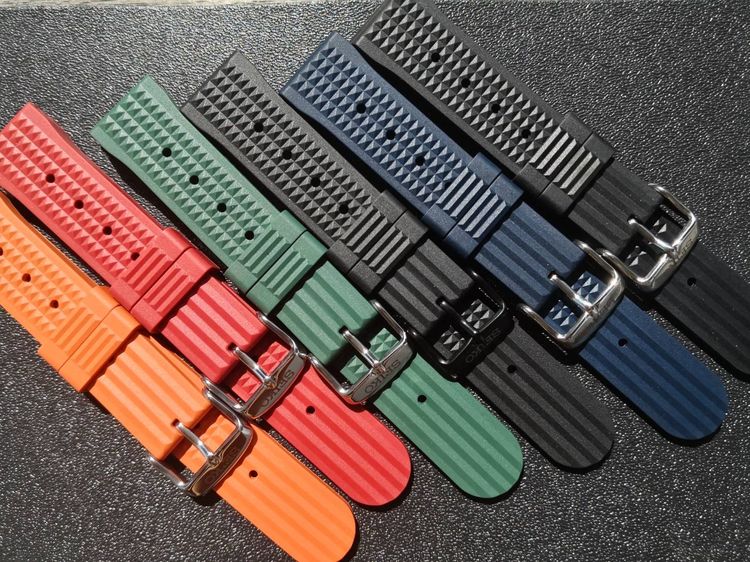 สายนาฬิกา Waffle ซิลิคอน  ขนาด 20mm และ 22mm มีโลโก้ สำหรับsekioและทั่วไป รูปที่ 3