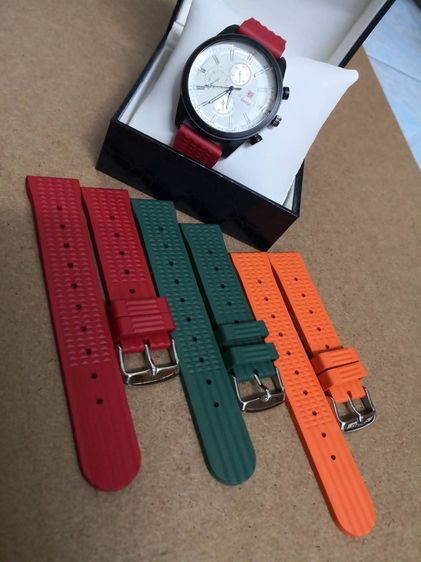 สายนาฬิกา Waffle ซิลิคอน  ขนาด 20mm และ 22mm มีโลโก้ สำหรับsekioและทั่วไป รูปที่ 5