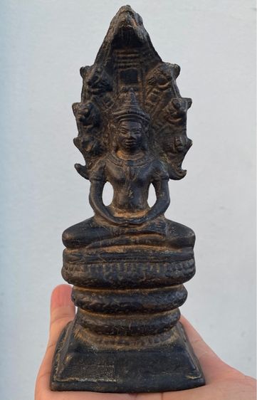 พระปางนาคปรก เนื้อโลหะเก่ามาก