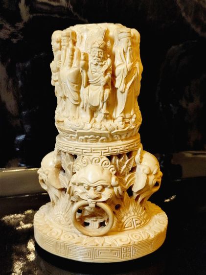 กระถางธูปเรซินผสมBoneแกะสลักรูปแบบจีนโบราณ  รูปที่ 2