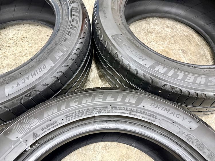 ยางเปอร์เซ็นต์ขอบ 16” ยี่ห้อ MICHELIN รุ่น PRIMACY4 ขนาด 205-55R16 ปี 23 ดอกยางสวย ไม่ปะ ไม่บวม รับประกัน