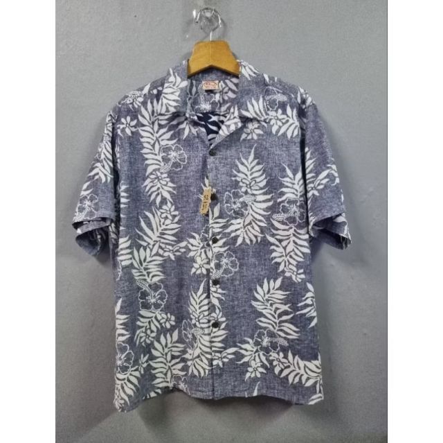 เสื้อเชิ๊ต,เสื้อฮาวาย Hawaii, vintage, ยี่ห้อ Go bearfoot อก 52", ยาว 31" รูปที่ 2
