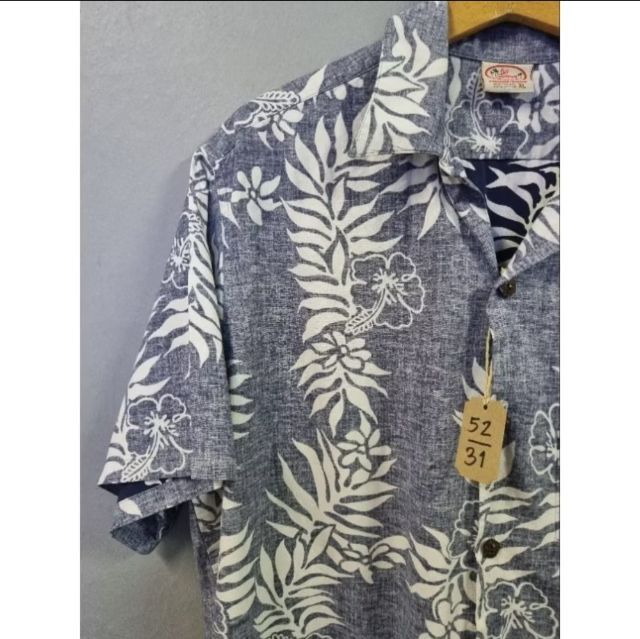 เสื้อเชิ๊ต,เสื้อฮาวาย Hawaii, vintage, ยี่ห้อ Go bearfoot อก 52", ยาว 31" รูปที่ 3